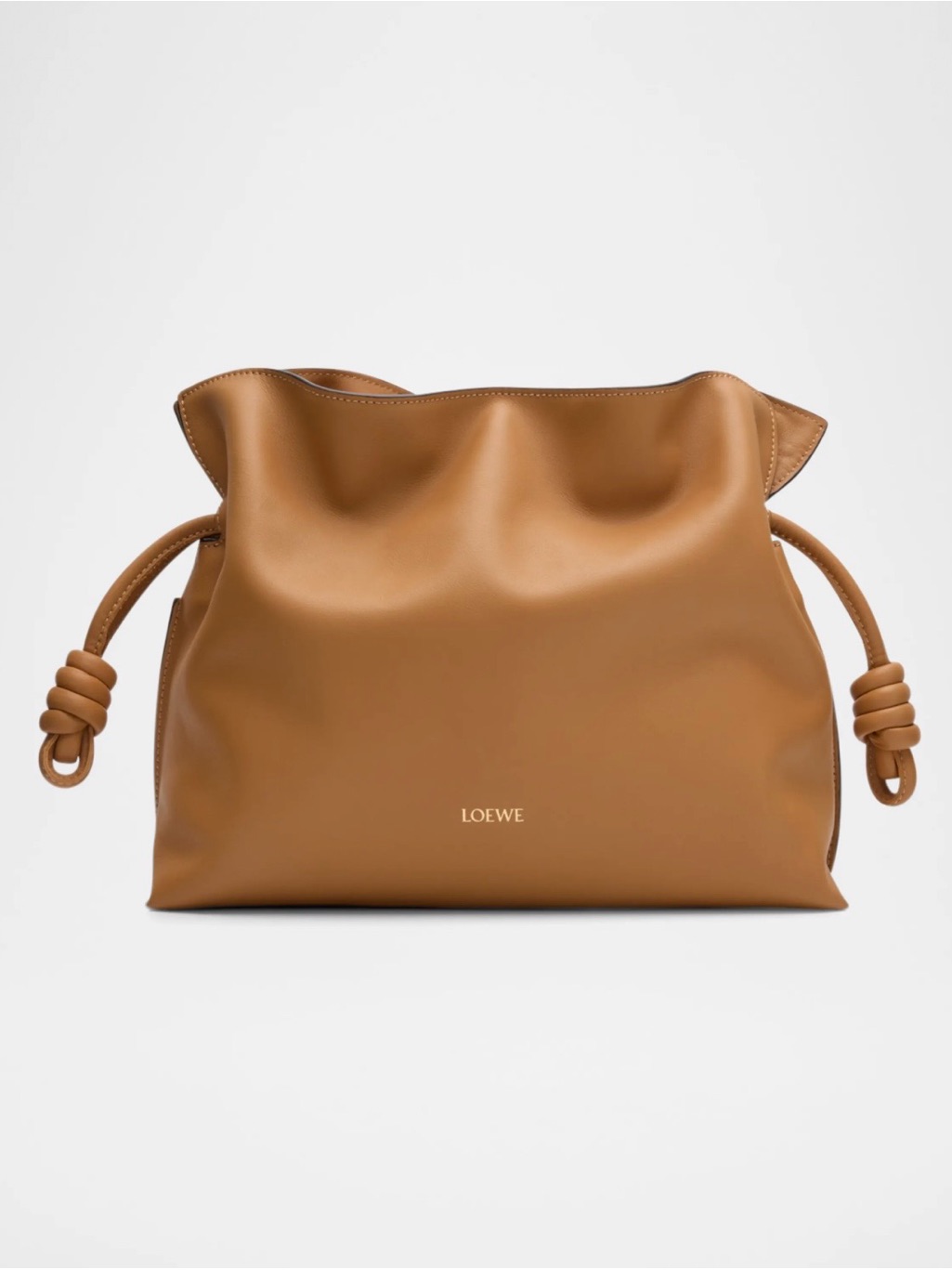 Loewe Flamenco Medium Clutch Bag In Napa Leather - Warm Desert - Euc